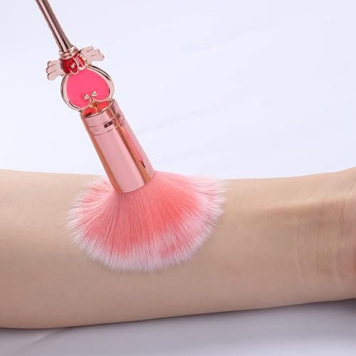 Makeup Brushed Set 8PCs Sailor Moon Magical Girl Golden Cosmetic Brush Tool Pink Eyeshadow Brushes Eyeliner Eyebrow Essential Cosmetic Brush Kits thumbnail 4
