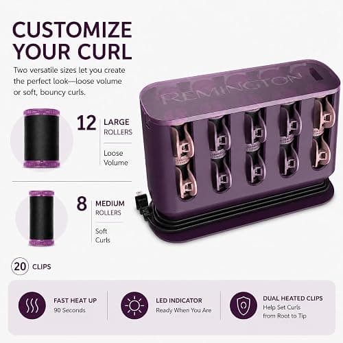 Remington Pro Hair Setter Hot Rollers, Curlers With Thermaluxe Advanced Thermal Technology thumbnail 3
