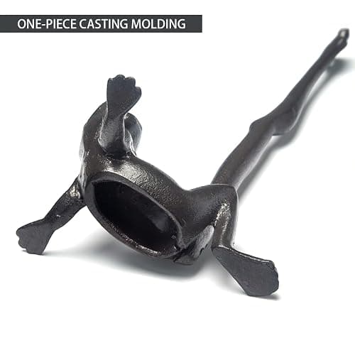 Mozhixue Frog Paper Towel Holder 16.5'' Cast Iron Paper Towel Holder Funny Toilet Paper Holder for The Floor or Counter in The Kitchen or Bathroom Bronze Rustic,Frog thumbnail 5