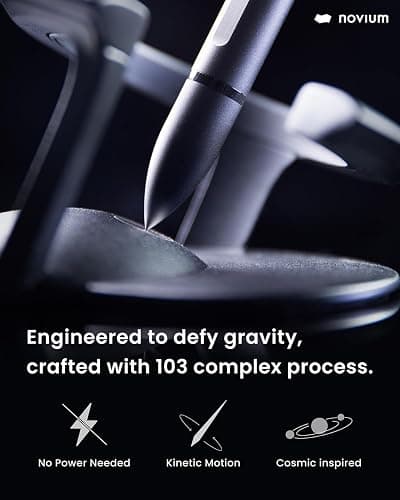 novium Hoverpen Interstellar - Space Black, Ballpoint Pen, Unique Conversational Starter, Premium Futuristic Design, Precision Flow Ink, Schmidt Ballpoint Cartridges thumbnail 3