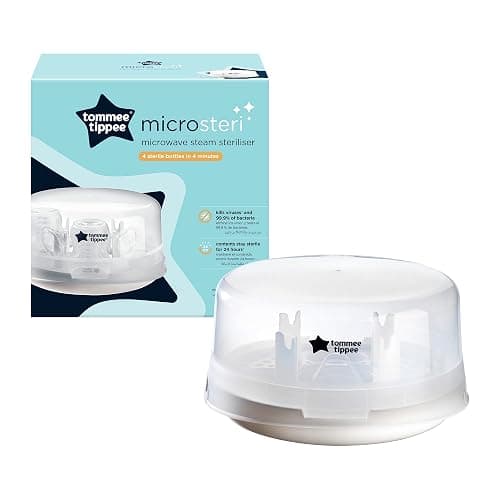 Tommee Tippee Microsteri Microwave Steam Steriliser for Baby Bottles and Accessories, Kills Viruses and 99.9 Percent of Bacteria, 4-Minute Sterilisation Cycle - Microwave Steriliser - Single thumbnail 8