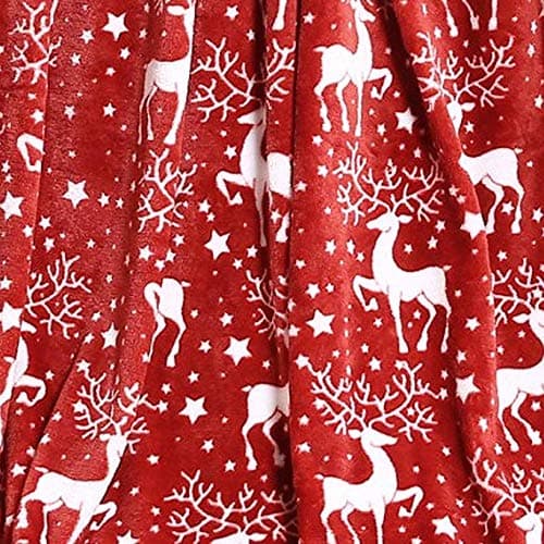 Elegant Comfort Velvet Touch Ultra Plush Christmas Holiday Printed Fleece Throw/Blanket-50 x 60inch, (Reindeer), 50 x 60 inch thumbnail 6