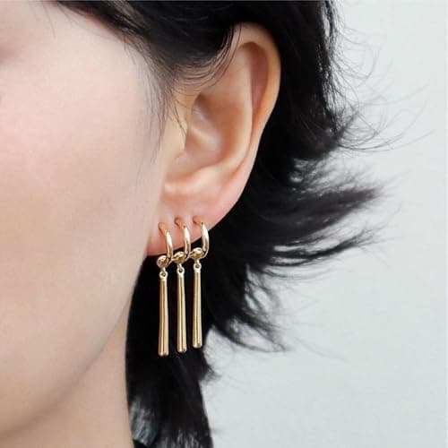 Zoro Earrings for Women Men One Piece Cosplay Figure Earrings Gold Chunky Dangle Earrings Just One Ear Piercing Triple Earrings Anime Lovers Costumes Jewelry Accessories thumbnail 4