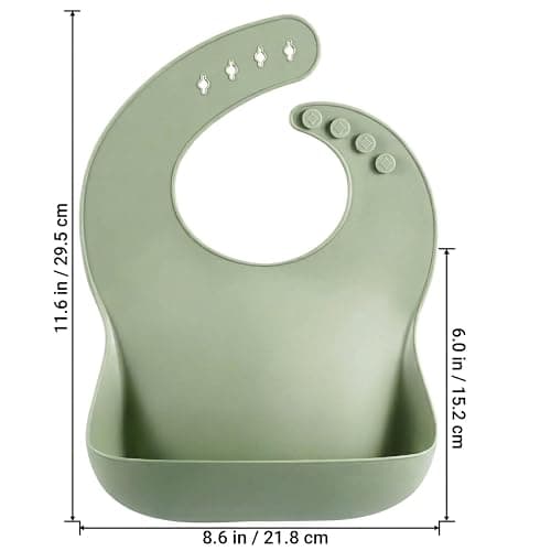 PandaEar Set of 3 Cute Silicone Baby Bibs for Babies & Toddlers (10-72 Months) Waterproof, Soft, Unisex, Non Messy thumbnail 5