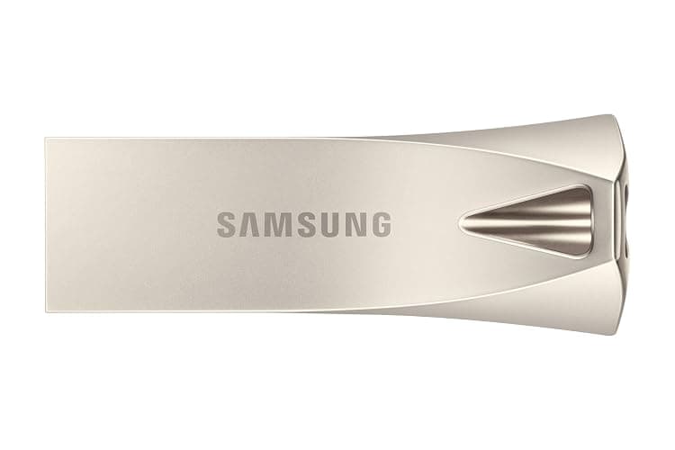 Samsung BAR Plus USB 3.2 Flash Drive, 512GB USB Standard Type-A, Speeds Up to 400MB/s, Portable Storage Memory Stick, Durable Thumb Drive Compatible with USB 3.0/2.0, MUF-512BE3/AM, Champagne Silver - Image 1