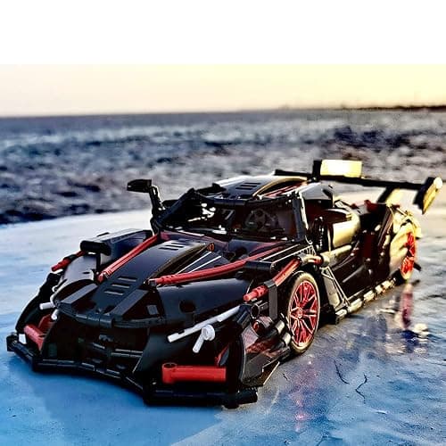 APAWR Adults Challenging Racing Car Building Blocks Kit，1:14 1391 Pieces Car Model Building Set DIY Toys for Boys Age 12 13 14 15 16 thumbnail 2