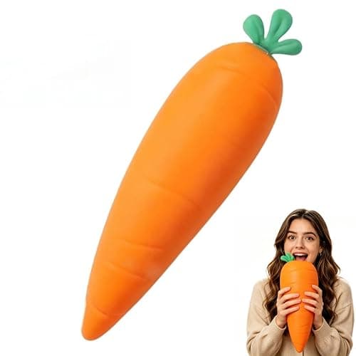 13in Giant Carrot Squishy, Jumbo Big Cute Realistic Carrot Stress Ball Slow Rising Stress Cute Fruit Squeeze for Anxiety Stress Party Favors - Image 1