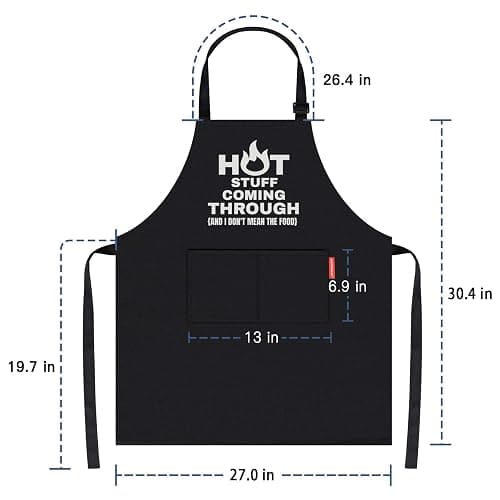 Funny Cooking BBQ Grilling Gifts for Men, Chef Aprons with Pockets, Birthday Valentine's Father's Day Christmas Gifts for Husband, Dad, Boyfriend thumbnail 3