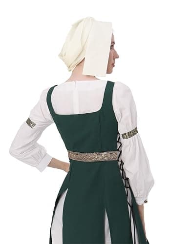 FURPHI Medieval Winged Coif Cap Renaissance Peasant Amish Hat Women's Colonial Cosplay Headwear Accessories thumbnail 4
