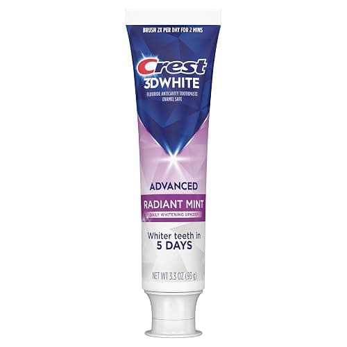 Crest 3D White Advanced Teeth Whitening Toothpaste, Crest 3D White Brilliance Toothpaste, Radiant Mint, 3.3 oz, Pack of 3 thumbnail 10