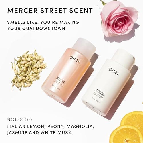 OUAI Thick Hair Shampoo & Conditioner Set - Travel Size (3 Oz) | Moisturizing Shampoo & Conditioner - Marshmallow Root, Shea Butter & Avocado Oil - Sulfate, Paraben & Phthalate Free thumbnail 6