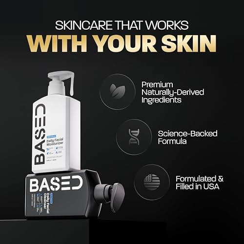 BASED Daily Skincare Duo | Purifying Face Wash + Restoring Moisturizer | Built For All Skin Types | High-Performance Ingredients | Hormone Safe - No Endocrine Disruptors thumbnail 4