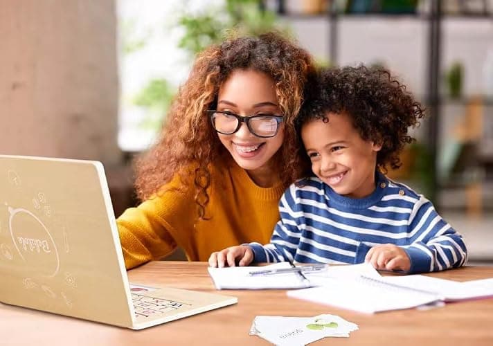 Montessori Toys 11.8" Laptop Preschool Learning Activities 3 Year Old Boy Gift, Pretend Play Toddlers Birthday Gift ,Learning and Educational Toys for 3 4 5 6 7 8 Year Old Kids thumbnail 8