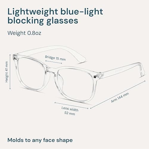 Gaoye Transparent, Clear Blue Light Glasses for Computer & Gaming - Anti UV Ray Lenses, Scratch-Resistant & Comfort Fit thumbnail 4