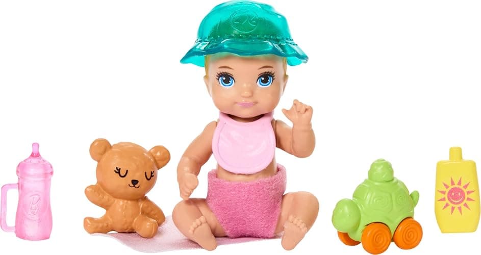 Barbie Skipper Babysitters Inc. Playset with Brunette Doll | Blonde Baby Doll, Stroller with Removable Car Seat & 7 Accessories thumbnail 5