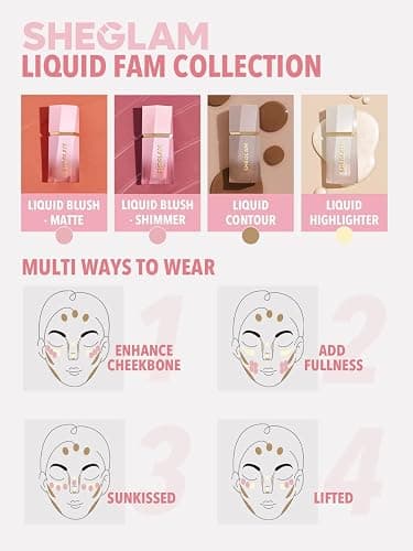SHEGLAM Glow Bloom Liquid Waterproof Highlighter Long Lasting Cream Highlighter with Shimmer Dewy Finish - Bellini Brunch thumbnail 6