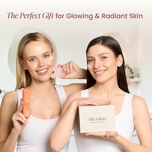 PLANTIFIQUE Massage Ritual Set Premium Certified Rose Quartz Gua Sha + Vitamin C Serum Skin Care Set, Birthday Gifts for Women, Teens, Mom, Brides thumbnail 6