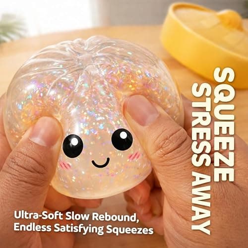 Glitter Dumplings - Rainbow Glittering Dumpling Squishy Mystery Box，Mystery Dumplings Squishy Glitter (Blind Box) thumbnail 3