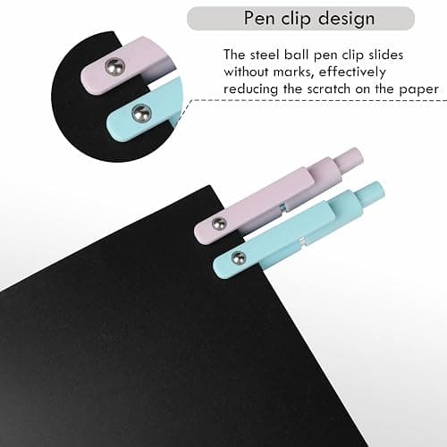 Ddaowanx Gel Pens Set,10 Pcs 0.5mm Retractable Quick Dry Black Ink Pens | Fine Point Smooth Writing Pens for Journaling,Cute Stationery Office&School Supplies,Gifts for Women Stocking Stuffers thumbnail 5