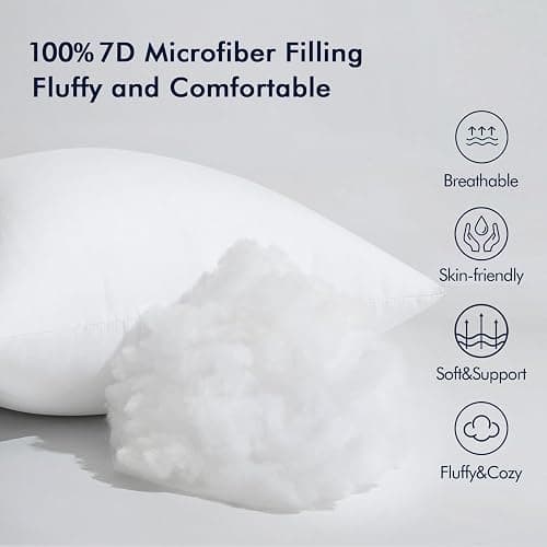 MIULEE Throw Pillow Insert Premium Pillow Stuffer Sham Rectangle for Decorative Cushion Bed Couch Sofa 12x20 Inch thumbnail 3