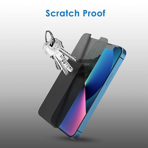 JETech Privacy Screen Protector for iPhone 17e (2026) / iPhone 16e / iPhone 13/13 Pro, Anti Spy Tempered Glass Film, 6.1-Inch Display, 2-Pack thumbnail 6