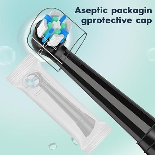 8Count Replacement Toothbrush Heads Compatible with Oral B iO Series 2/3/4/5/6/7/8/9/10 Electric Toothbrush,Medium Bristles for Effective Plaque Removal(Black) thumbnail 5