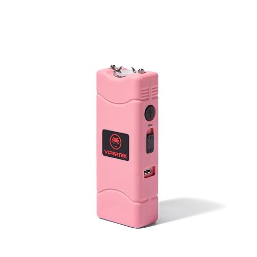 VIPERTEK VTS-881 Micro Stun Gun for Self Defense Rechargeable with LED Flashlight - Image 1