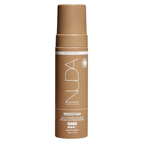 Nuda Bronzefoam Self Tanning Mousse, Lightweight, Fast Drying & Streak Free Self Tanner, Enriched with Coconut Oil, Cucumber & Mango Extracts, Hydrating Formula, Mango Fragrance, Vegan, Dark, 190 ml thumbnail 2