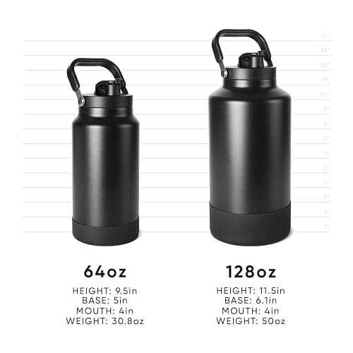 Simple Modern Trek Pivot | Half Gallon Water Bottle Jug with Handle & Boot | Interchangeable Straw & Chug Lids | Large Insulated Stainless Steel | Sports Camping Outdoors | 64oz, Blush thumbnail 7