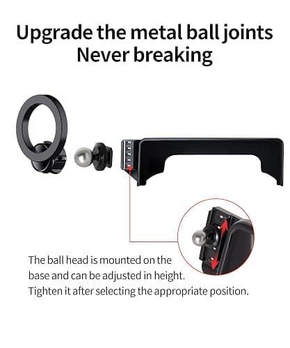 MaserWeller Car Phone Holder for 2021-2024 Toyota Venza Accessories, 12.3-Inch Screen Fixed Clip, 360 Rotation Phone Mount, Compatible with MagSafe, Cell Phone Holder That Does Not Affect Air Vent thumbnail 7