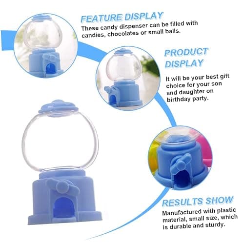 Mini Plastic Gumball Machine Candy Dispenser Fun Candy Catcher Party Favor Gumball Vending Machine for Candy and Treats thumbnail 8