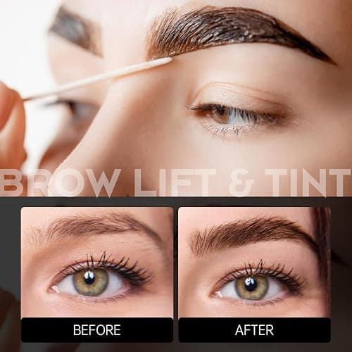 Lash Lift Kit 4 in 1 Brow Lamination Kit, Professional Eyelash Perm Kit for Beginner Salon Quality at Home with Long-Lasting Natural Brown Color thumbnail 3