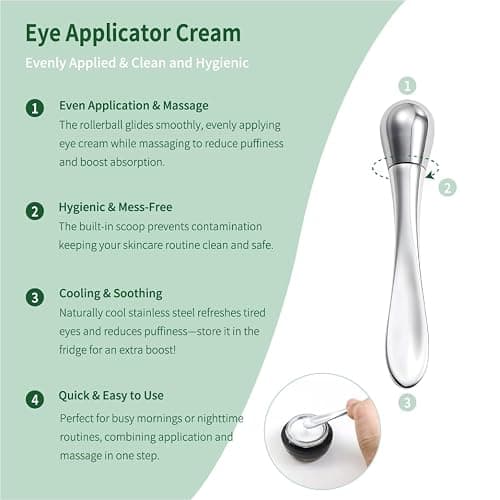 LeMeeOly 3pcs Stainless Steel Gua Sha Facial Tools & Eye Cream Applicator Metal GuaSha Set for Face Body, Detailer Gua Sha Lymphatic Drainage Massager,Guasha Face Sculpting Tool thumbnail 5