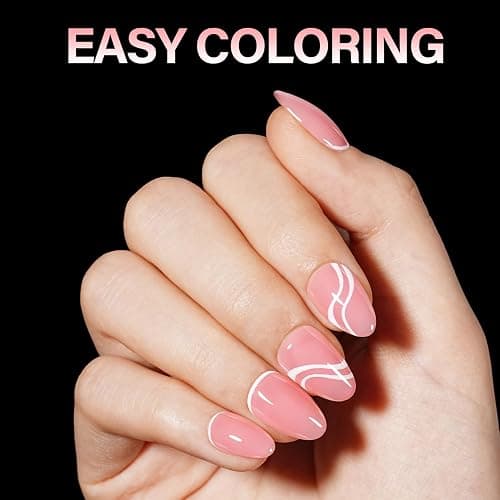 AILLSA Short Almond Nail Tips Pre-Shaped Acrylic Nail Tips Half Matte Full Cover Nails Tips Clear Gelly Press on Flase Tip Nail for Extension Nail Manicure Home DIY 240PCS 15Sizes thumbnail 5