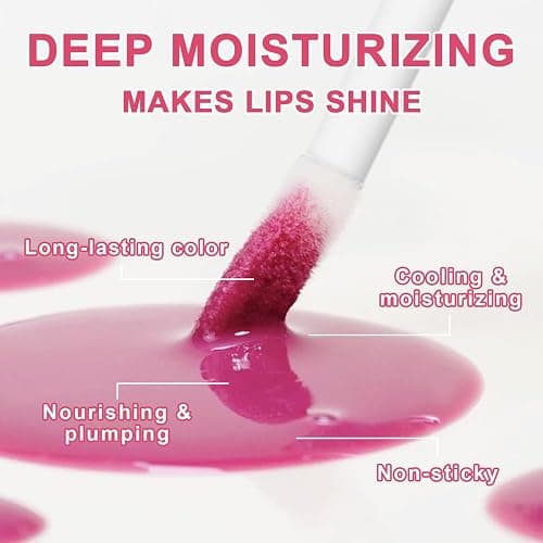 6 Colors Lip Tint Stain Set, Watery Lip Stain Mini Liquid Matte Lipstick, Multi-use Lip Cheek Tint, Moisturizing Plump Lip Gloss, Lightweight Non-Sticky, Long Lasting, Vivid Lip Care Makeup (6 Colors) thumbnail 3