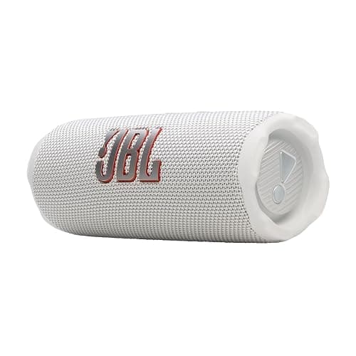 JBL Flip 7, Enceinte Bluetooth Portable sans Fil, 16 Heures d’autonomie, étanche IP68, résistante à la poussière et aux Chocs, Son Pro avec IA Boost, Connexion Multi-Enceintes Auracast, Blanc - Image 1