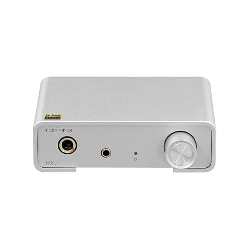 TOPPING DX1 DAC Amplificatore Per Cuffie, AK4493S DSD256 32Bit/384kHz XU208 USB DAC, Convertitori Digitali Analogici Hi-Res Audio da USB a RCA, 3,5mm 6,35mm 280mW×2 Amplificatori (argentato) - Image 1