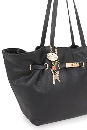 Catwalk Collection Handbags Genuine Leather Shoulder Tote Bag Sylvie | Women's Soft Leather Hobo Bag, Medium to Large Handbag, Multiple Pockets, Fits A4 Folders and Documents, Organiser Work Bag thumbnail 3