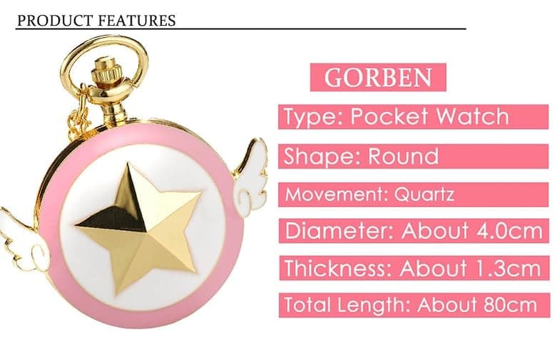 Mens Five-Pointed Star America Pocket Watch Quartz Movement Steampunk Fob Watches for Man Gifts thumbnail 6