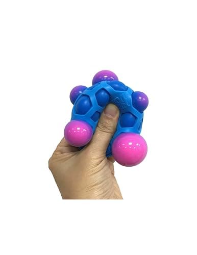 Atomic Nee Doh...Groovy Glob! Squishy, Squeezy, Stretchy Stress Fidget Balls Blue, Yellow & Pink Complete Gift Set Party Bundle - 3 Pack thumbnail 4