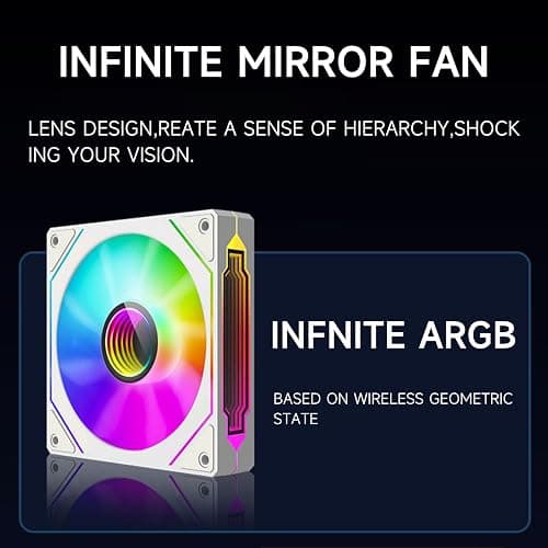 TZMRIT Prism 4 Pro RGB Ventilateur 120 mm Noir 5 V 3 broches Carte mère Synchronable Miroir PWM ARGB PC Boîtier Ventilateur thumbnail 3