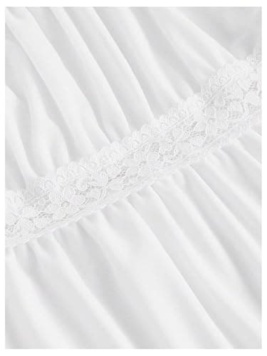 SOLY HUX Women's Short Sleeve Babydoll Tops Cute Summer Blouse | Peplum Top for Teen Girls, Square Neck, Lace Tops, Summer T Shirts thumbnail 5