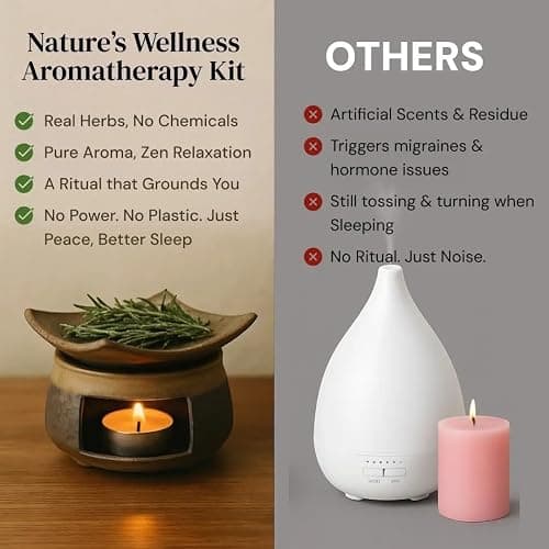Ceramic Aromatherapy Stove Essential Oil Burner, Handmade Ceramic Candle Wax Melts Warmer with Tealight Holder, Zen Palo Santo Diffuser for Home Fragrance, Meditation, Relaxation & Bedroom Decor(1pc) thumbnail 7