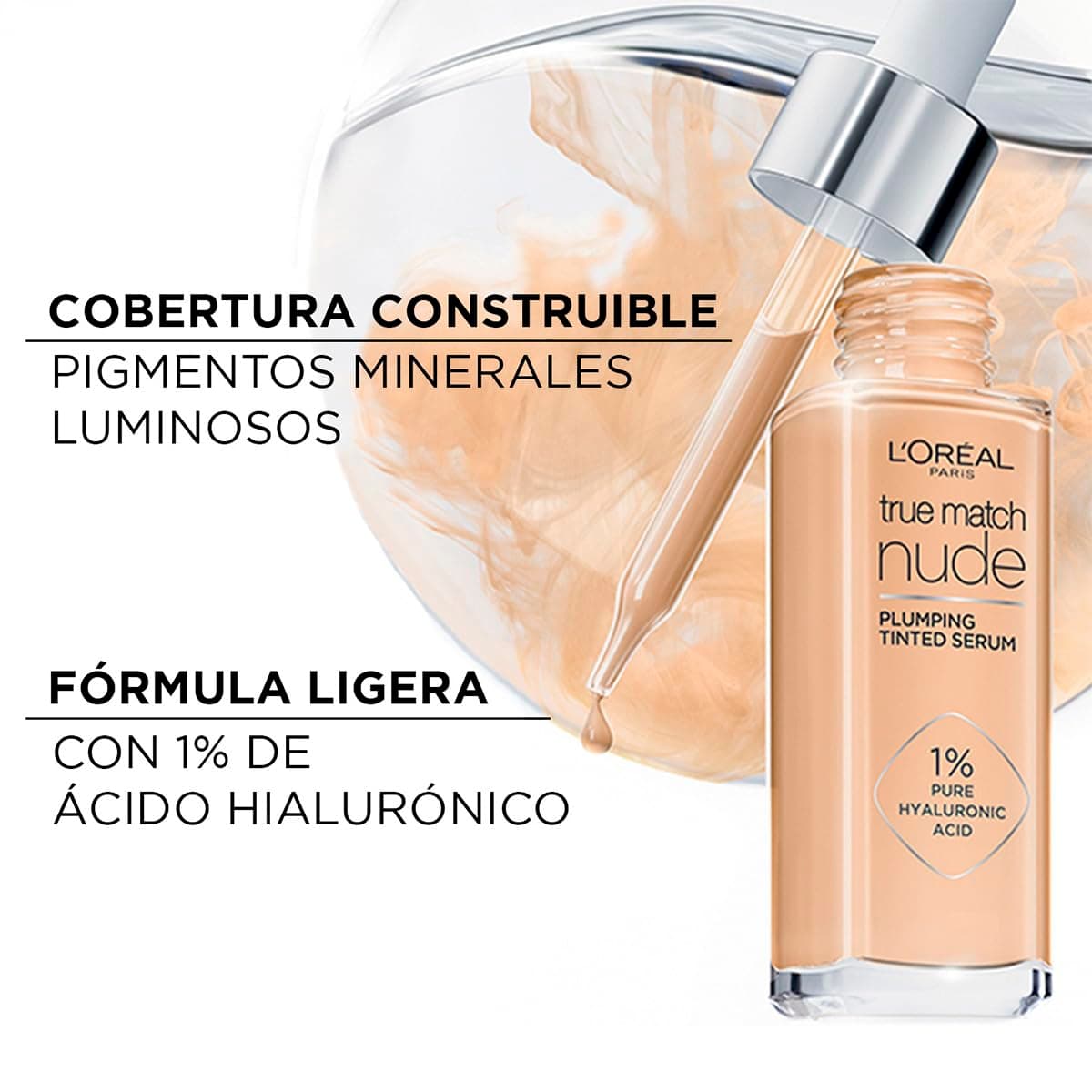 L'Oreal Paris Cosmetics True Match Serum Rellenador con Color Y Ácido Hialurónico, Tono 0.5-2 Very Light - 0.5-2 Very Light thumbnail 5