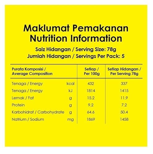 Meggi Asam Laksa Instant Noodles - Authentic Malaysian Flavor, Top Instant Noodle Choice (5 Packs x 78g) thumbnail 2