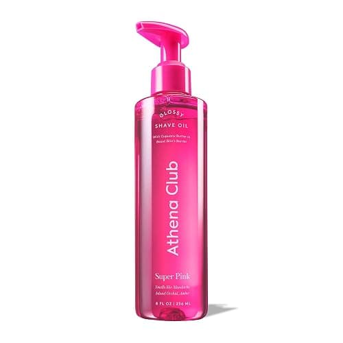 Athena Club Glossy Shave Oil for Women | Super Pink | 8 fl. oz. | Skincare Meets Shave | Luxuriously Smooth Skin | Sensitive-Skin Friendly | Silky Glide | Moisturizing Care - Image 1
