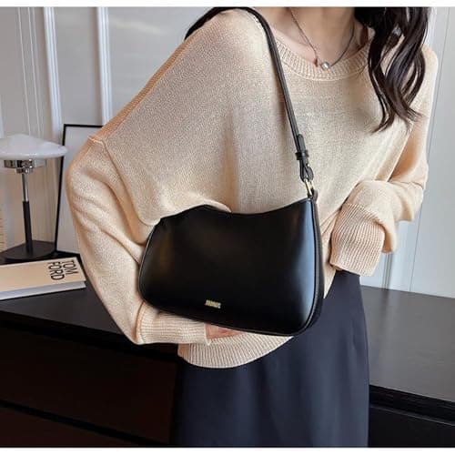 Aucuu Handtasche Damen, Umhängetasche Damen Klein Handtasche, Y2K Crossbody Bag, PU Leder Schultertasche, Mini Hobo Bag Retro Achsel Tasche, Shoulder Bag für Dating Party Einkaufe thumbnail 6