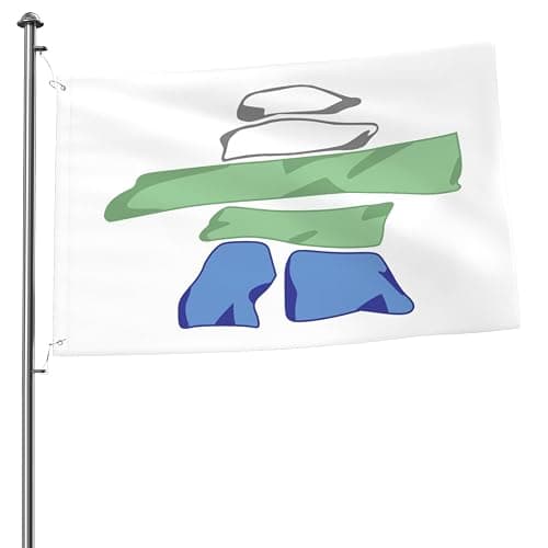 Double Sided Flag of Nunatsiavut Flag 2x3 Ft Outdoor Durable Holiday Yard Decoration Flags 2by3 Banner - Image 1