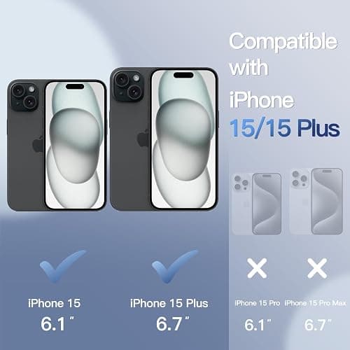 JETech Camera Lens Protector for iPhone 15/15 Plus, Black, 1 Set | Bling Glitter Individual, 9H Tempered Glass, Metal Ring Cover, HD Clear thumbnail 2