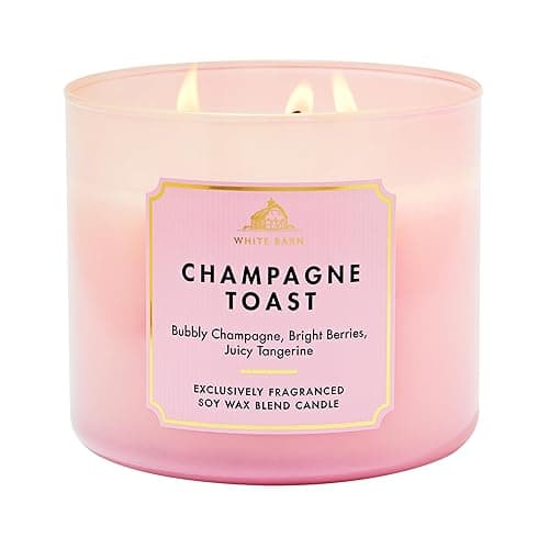 Bath & Body Works 3-Wick Candle, Champagne Toast, Soy Wax Blend | Room-Filling Sweet Home Scent with Strong Throw, Exclusively Fragranced Soy Wax Blend, Burns Up to 45 Hours, Great Gift - Image 1